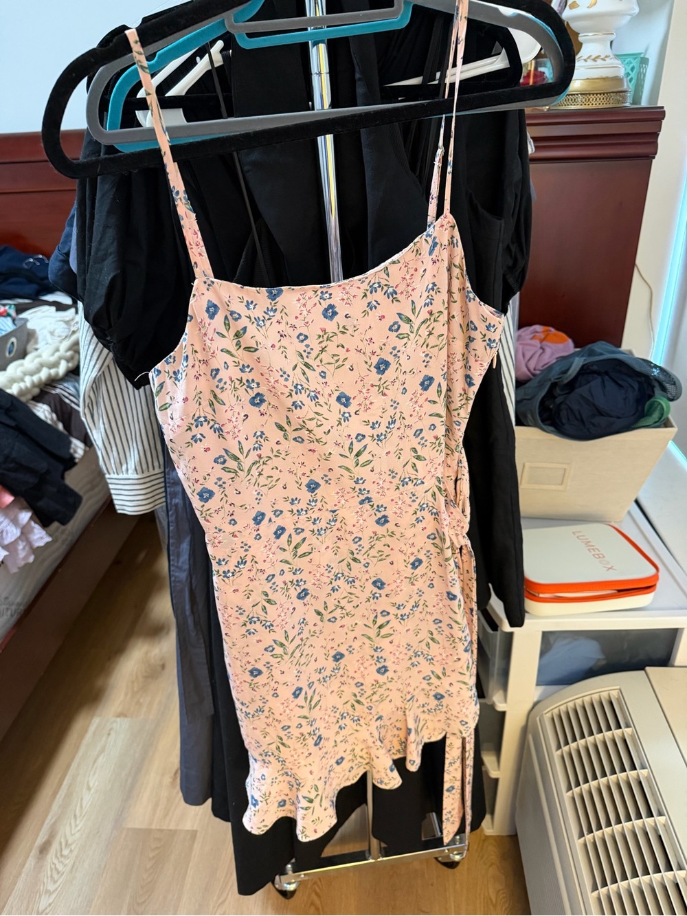 Abbeline Pink Floral Mini Dress Size M